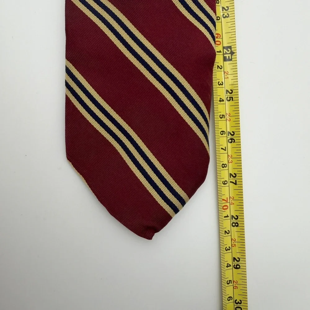 BROOKS BROTHERS Men's Neck Tie 100% Silk Striped USA made woven in England